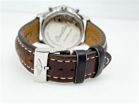 breitling brown leather strap|Altro.